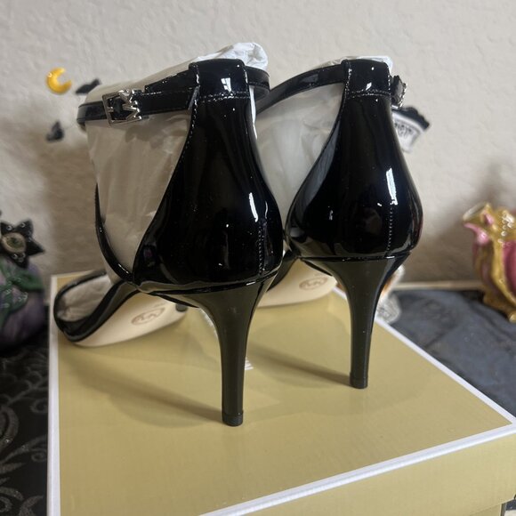 MICHAEL KORS Ava Black Patent Leather Strappy Sandal Size 7M And 9M Available - Picture 5 of 7